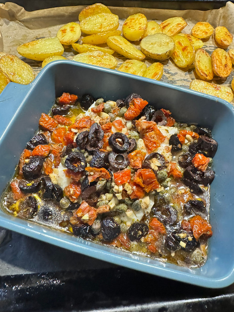 Mediterranean fish baked cod recipe
