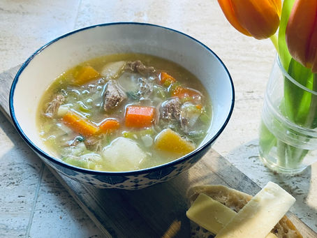 Stew recipe from Wales with lamb and winter vegetables