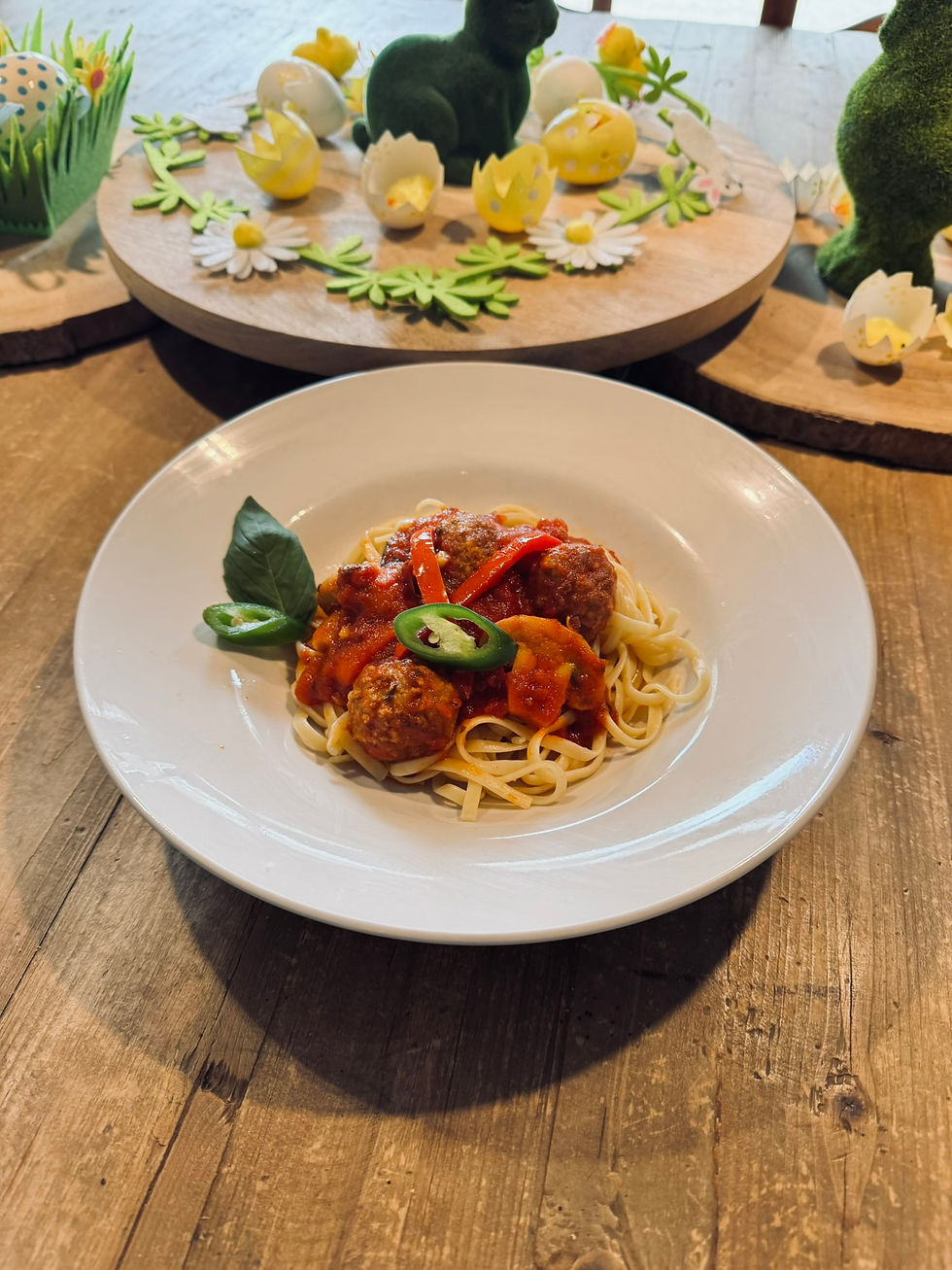 italian meatball mushroom pepper arrabbiata spicy pasta recipe