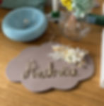 déco nuage prénom fleurs séchées en argile personnalisée