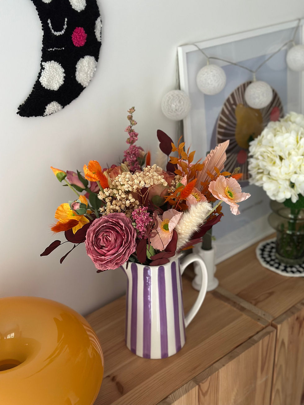 Miniature : bouquet fleurs artificielles sans entretien automnales