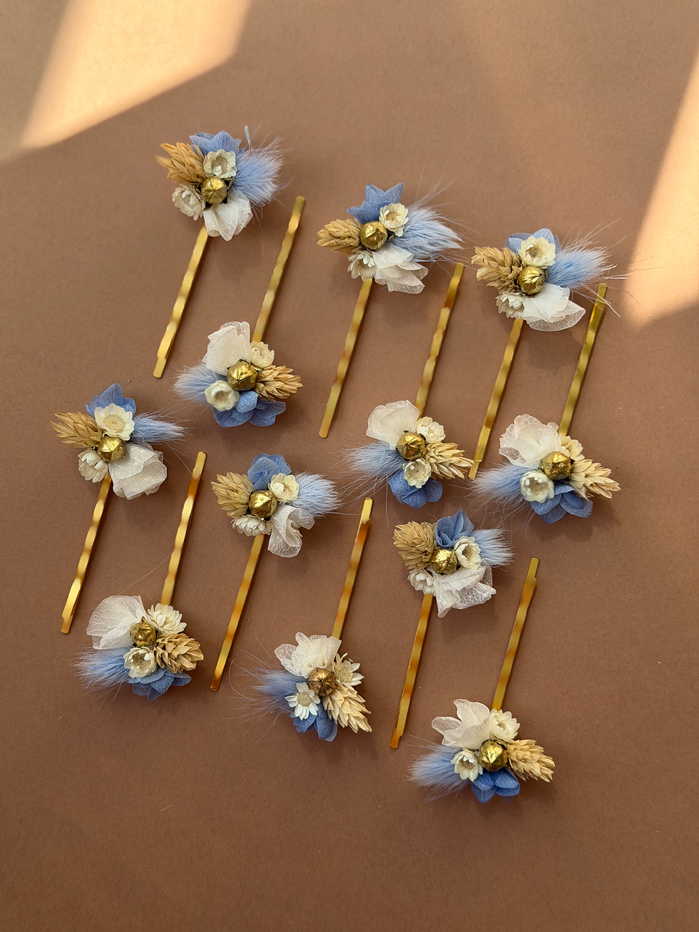Miniature : pince plate fleur, accessoire cheveux mariage