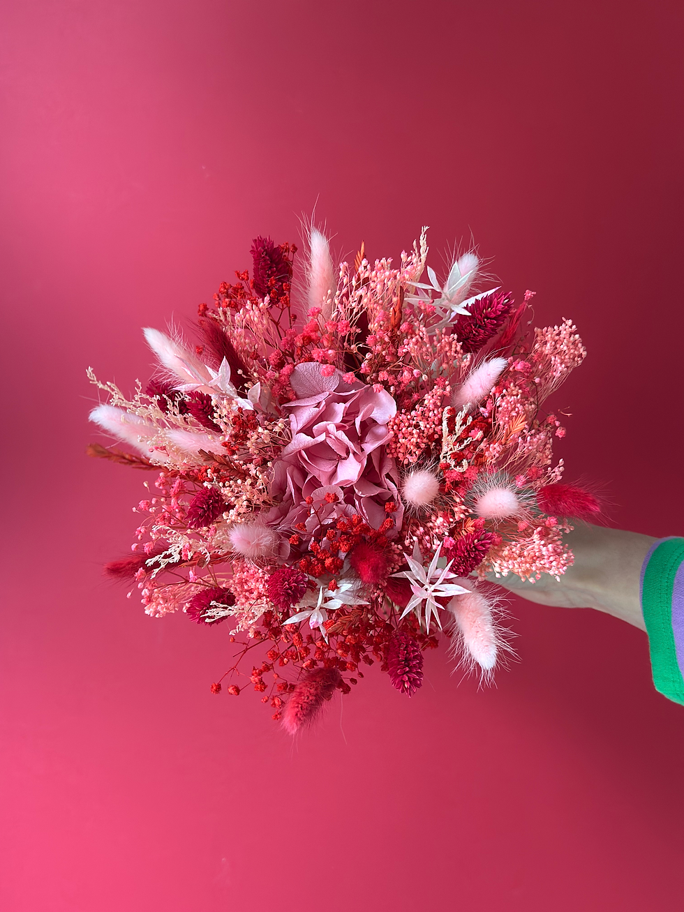 bouquet décoratif en fleurs séchées romantique pour intérieur