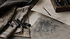 Charcoal sticks on paper and fabric prepared for a Mitología session.