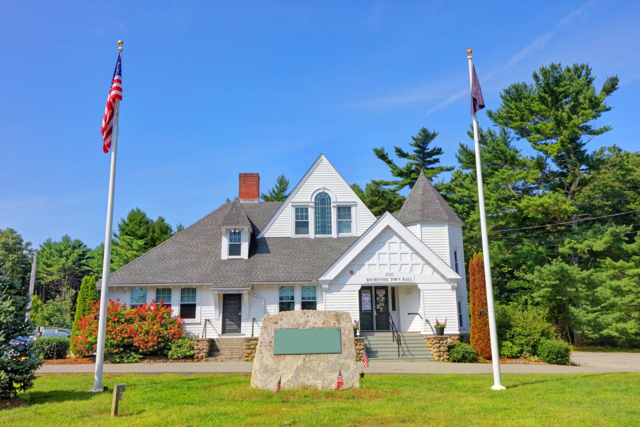 Rochester Town Hall in Rochester, Massachusetts