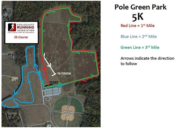5K Course Map REDESIGN2020--Pole Green P