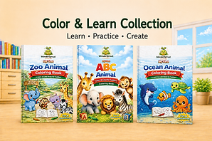 Color & Learn Collection of animal coloring and tracing books.