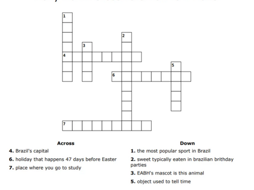 Crossword Puzzle 1  