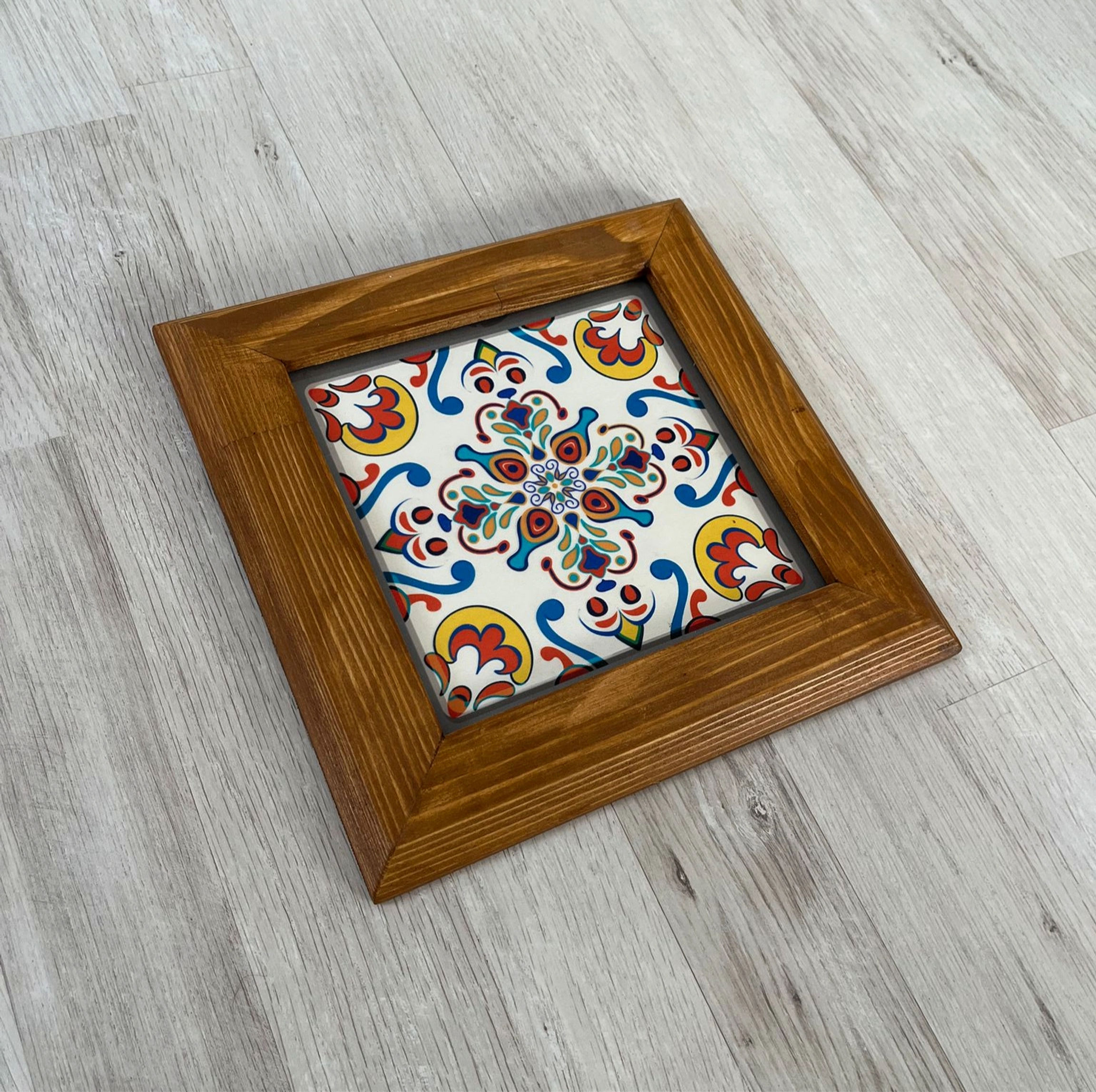 Ahşap Çerçeveli Cam Tablo ÇİNİ