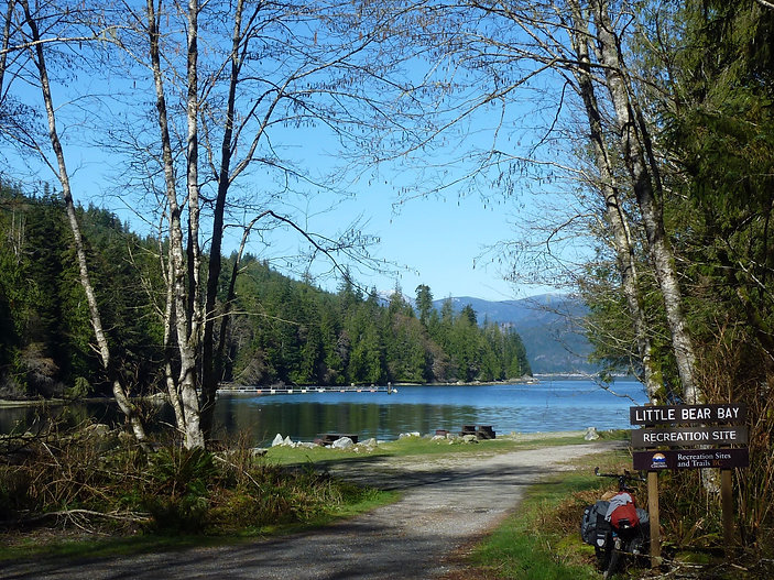 Little Bear Bay Rec Camp | bikepacking NE of Roberts Lake | cycle touring Vancouver Island