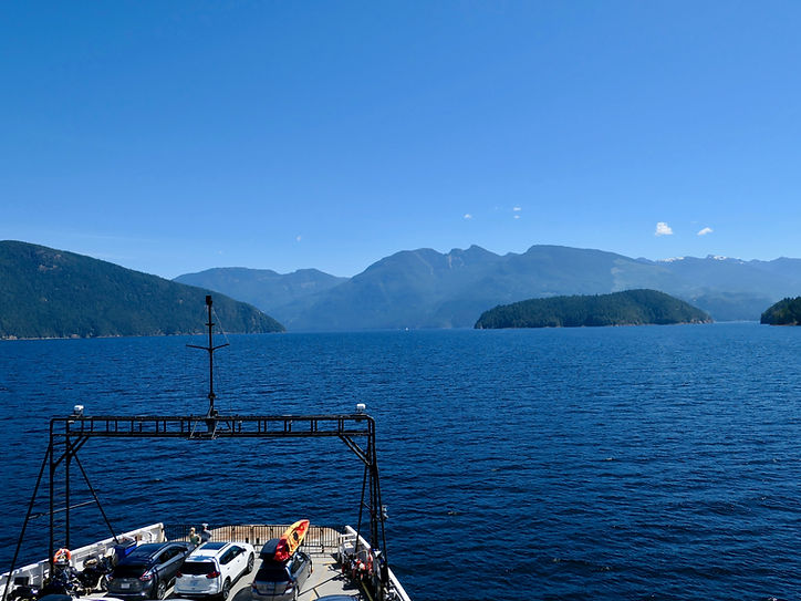 BC Ferry on Jervis Inlet | Saltery Bay to Earls Cove | cycle touring Sunshine Coast