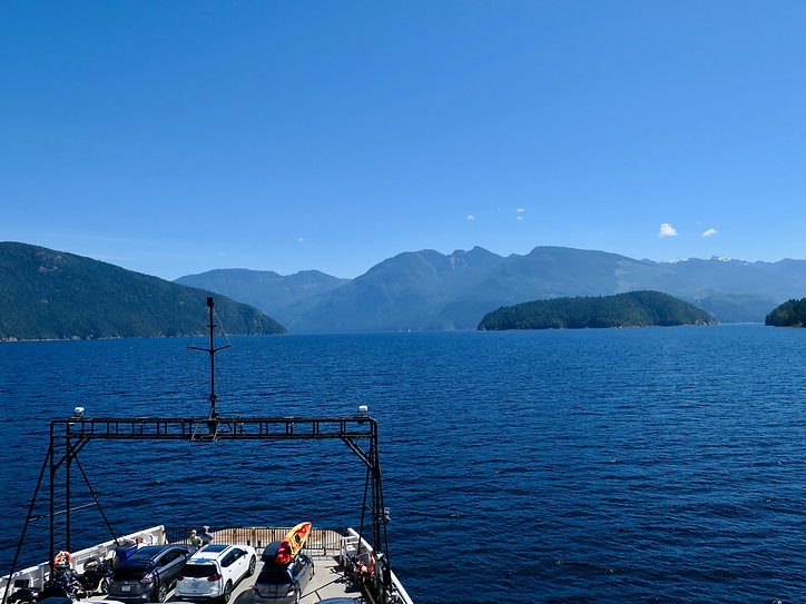 BC Ferry on Jervis Inlet | Saltery Bay to Earls Cove | cycle touring Sunshine Coast