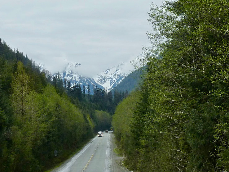 North Island Highway | south of Woss | cycle touring north Vancouvr Island