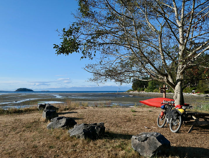 Fav bike tour Gillies Bay | north Texada Island | cycle touring north Sunshine Coast