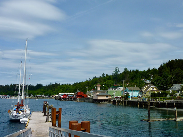 Alert Bay seaside | Cormorant Island | cycle touring north Vancouver Island