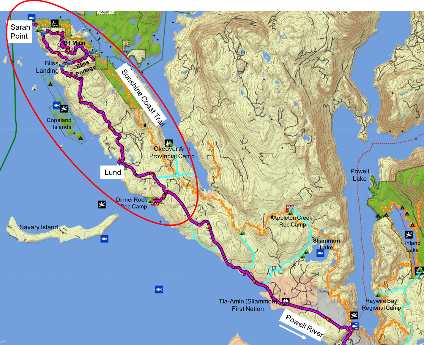 North to Sarah Point