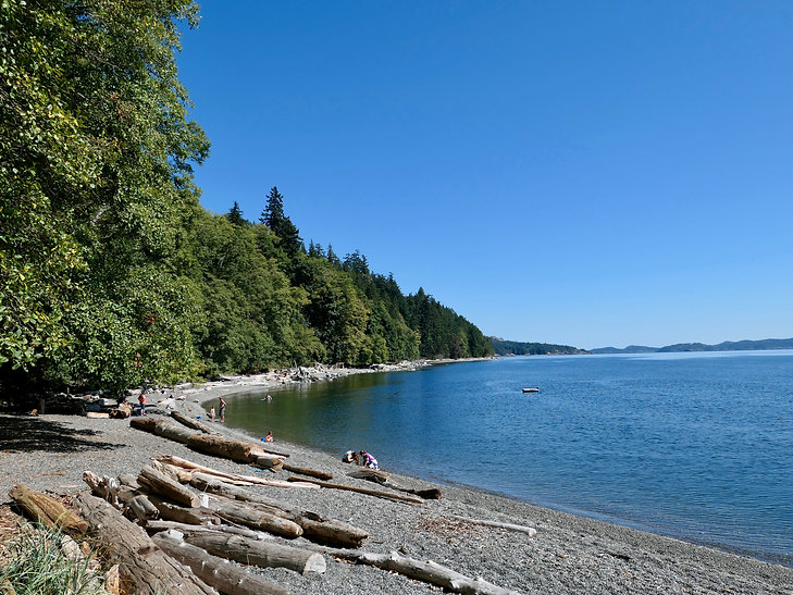 Shingle Beach Rec Camp | bikepacking Texada Island | cycle touring Gulf Islands