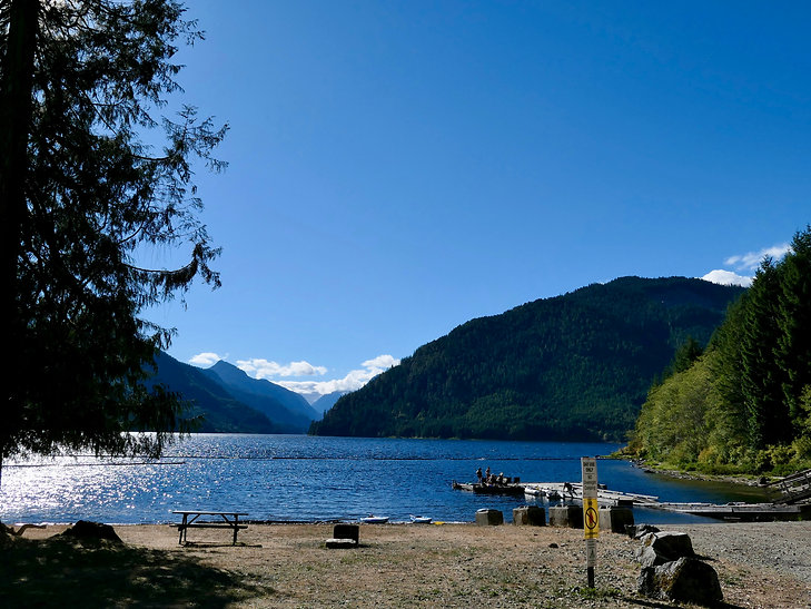 Muchalat Lake Rec Campground | bikepacking north of Gold River | cycle touring Vancouver Island