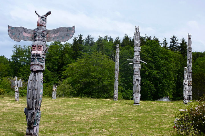 'Namgis Burial Ground | Alert Bay on Cormorant Island | cycle touring north Vancouver Island