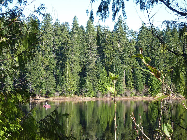Echo Lake | south off Highway 28 , west of Campbell River | cycle touring Vancouver Island