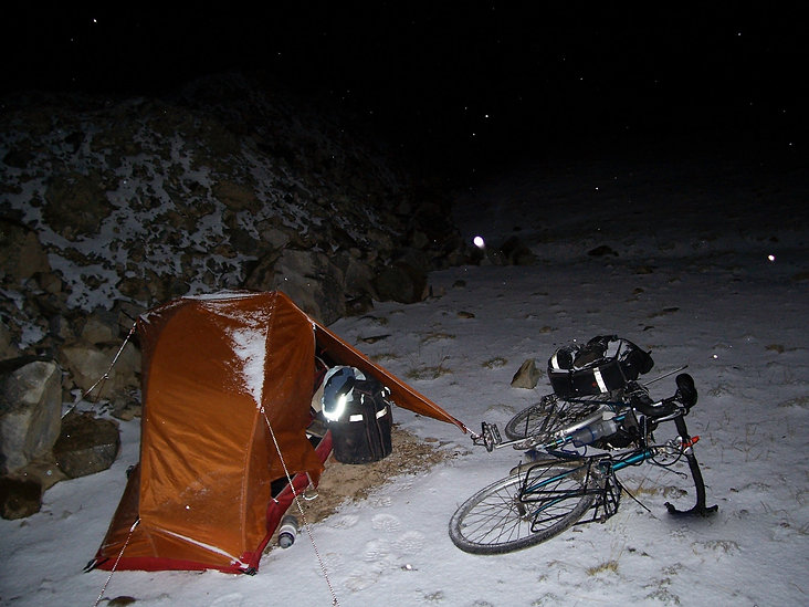 Arkel panniers on Karakorum Highway | Jeff Bock bike on Karakorum Highway