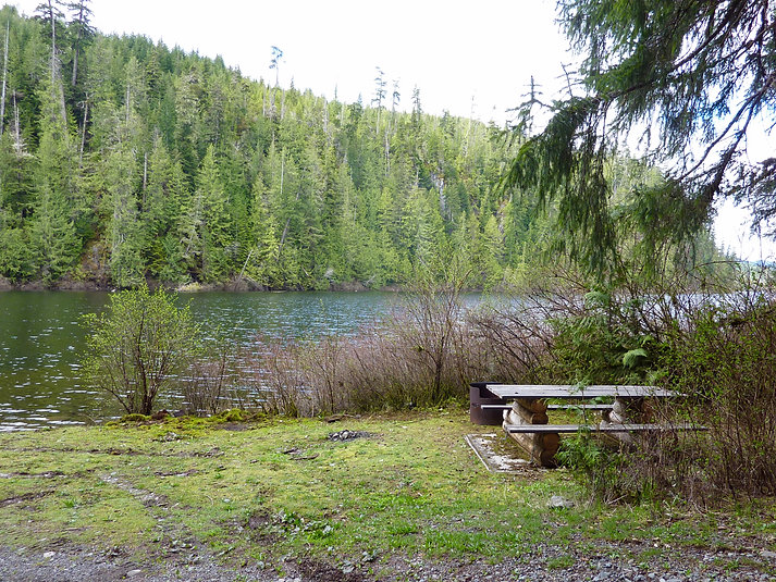 Kathleen Lake Rec Camp | east of Port Alice | bikepacking north Vancouver Island