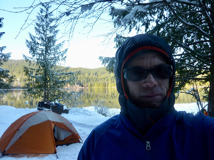 Staying warm winter camping | cycle touring & staying warm | cycle touring Vancouver Island