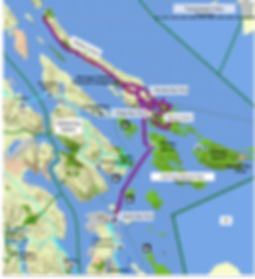 Route map for Galiano & Mayne Islands | cycle touring south Gulf Islands