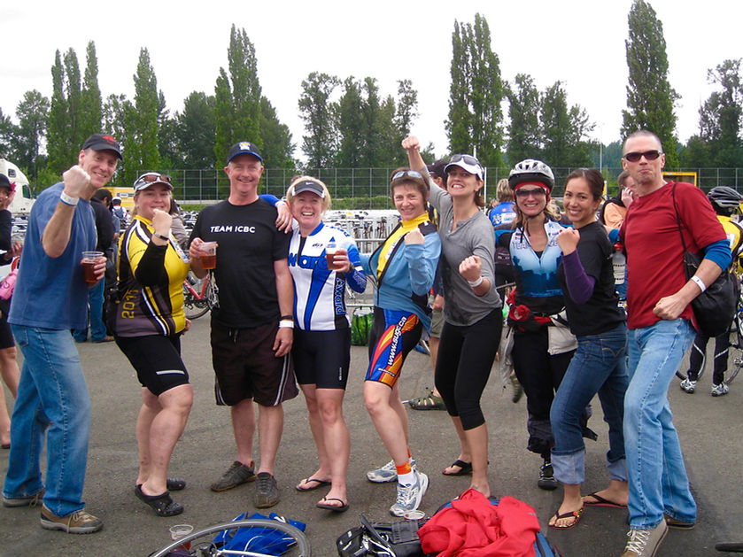 Ride to Conquer Cancer | photo of me & team | cycle Vancouver to Seattle