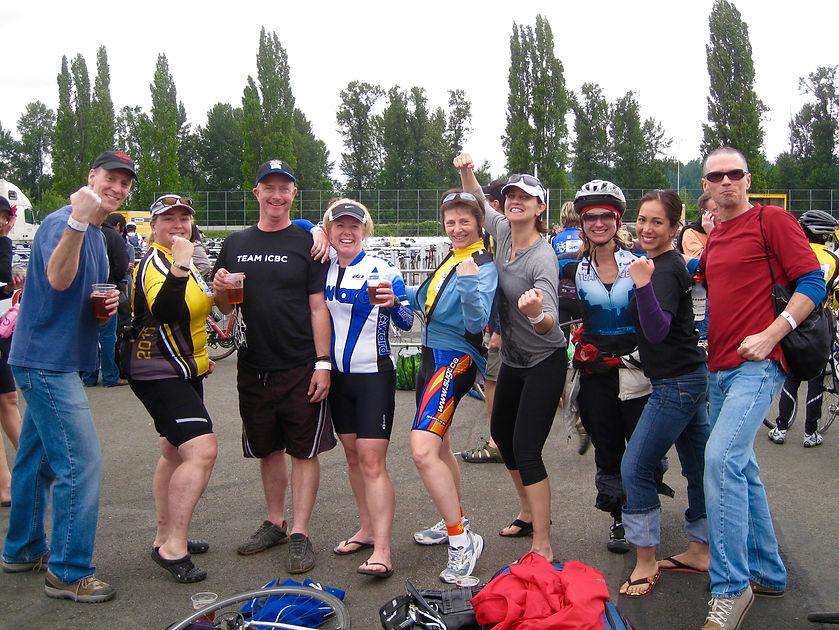 Ride to Conquer Cancer | photo of me & team | cycle Vancouver to Seattle