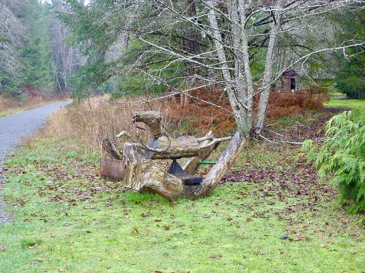 Local art along the Cowichan Valley Trail | Trans Canada Trail | cycle touring south Vancouver Island