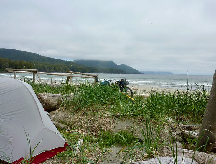 Grant Bay Park Campground | west of Winter Harbour | bikepacking NW Vancouver Island