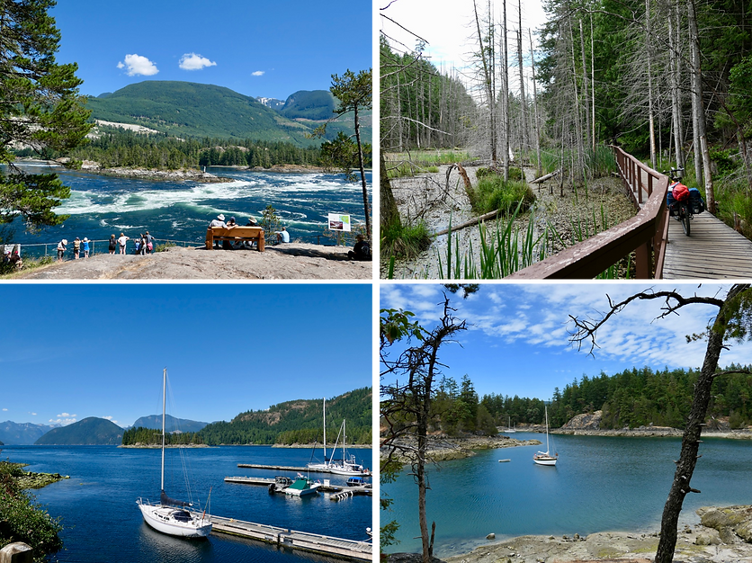 Skookumchuck Narrows | Smuggler Cove Provincial Park | cycle touring Sunshine Coast