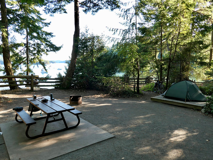 Montague Harbour Provincial Marine Campground | cycle touring Galiano island | south Gulf Islands