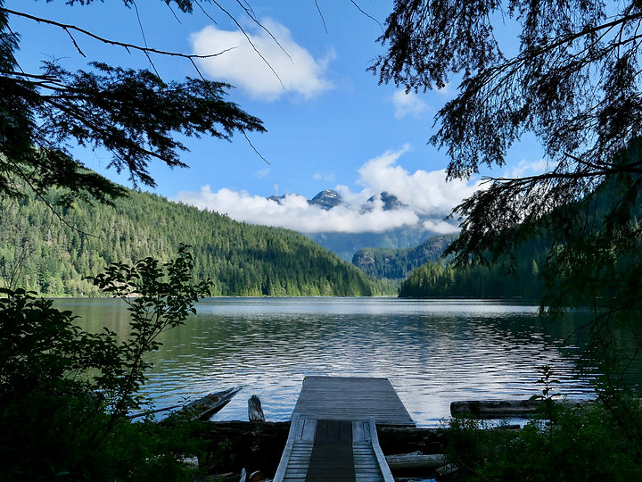 Windsor Lake portage trail | bikepacking Windsor Lake | bikepacking Powell Forest Canoe Circuit