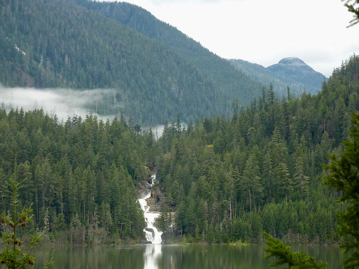 Lower Myra Falls, Buttle Lake | cycling Strathcona Provincial Park | cycle touring Vancouver Island