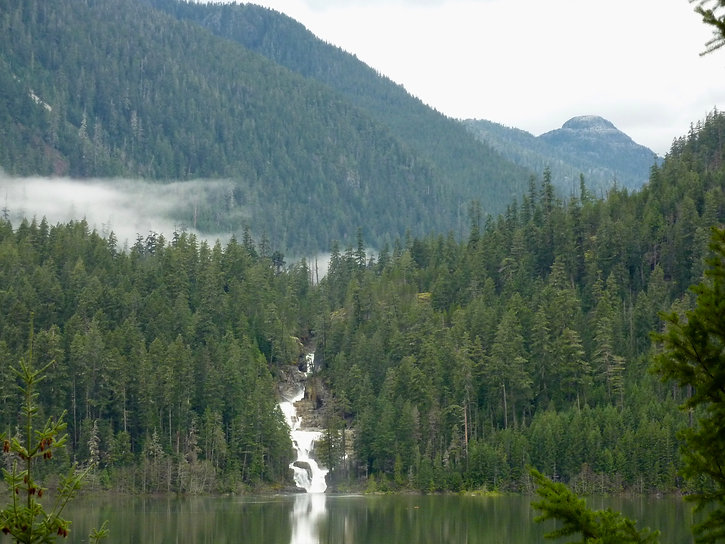 Lower Myra Falls, Buttle Lake | cycling Strathcona Provincial Park | cycle touring Vancouver Island