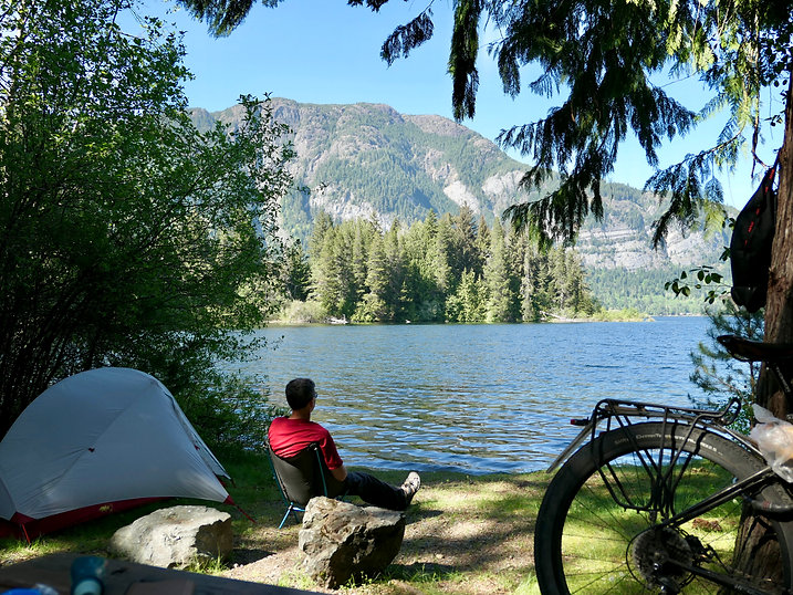 Horne Lake Regional Campground | cycle touring Horne Lake | bikepacking central Vancouver Island