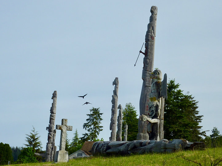 'Namgis Burial Ground | Alert Bay on Cormorant Island | cycle touring north Vancouver Island
