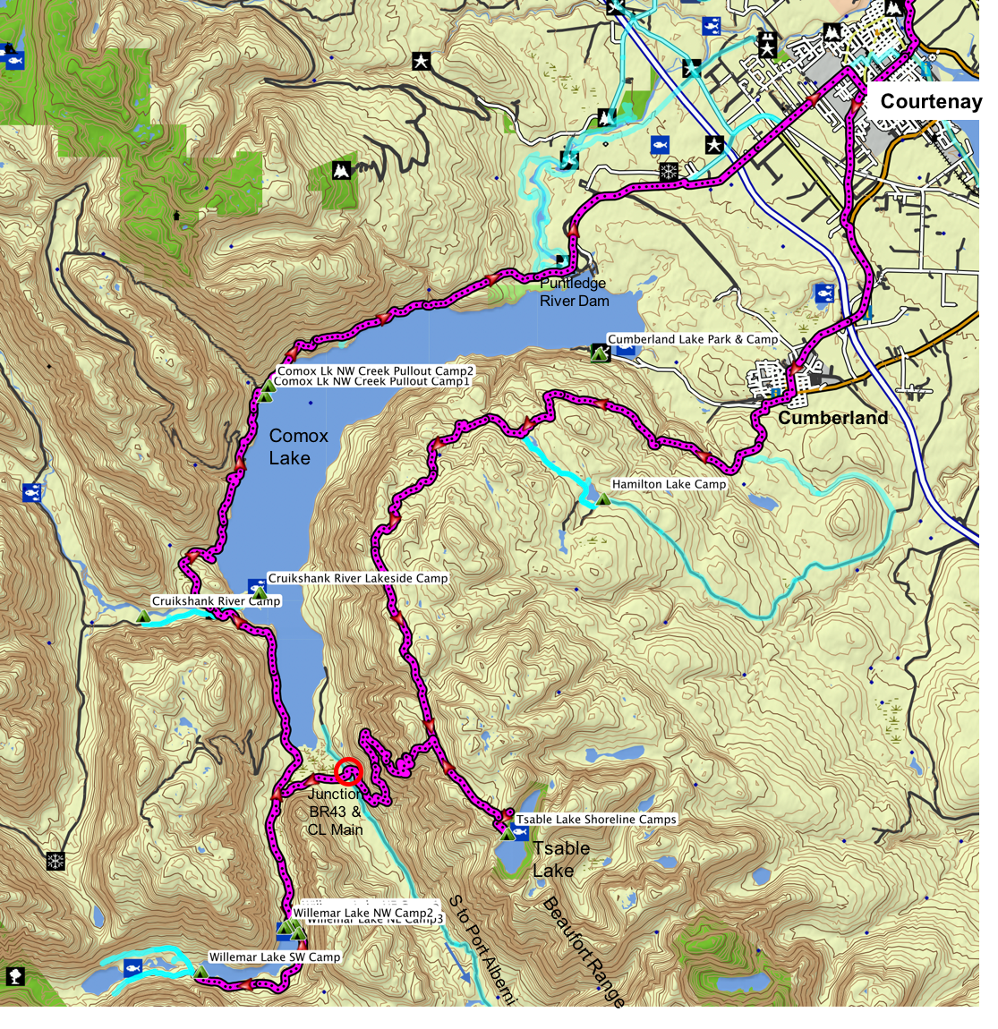 Tsable & Comox Lakes Loop