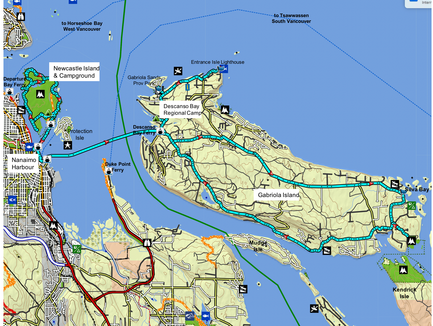Nanaimo Harbour Island Tours map