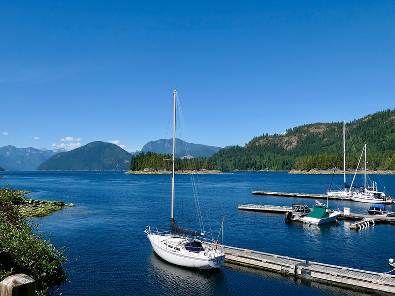 Egmont marina, near Earl's Cove, cycle touring the Sunshine Coast