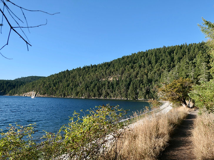 Montague Harbour Provincial Campground | Galiano island, south Gulf Islands | cycle touring south Vancouver Island