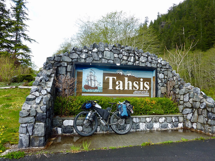 Tahsis village | bikepacking Gold River to Tahsis | cycle touring Vancouver Island