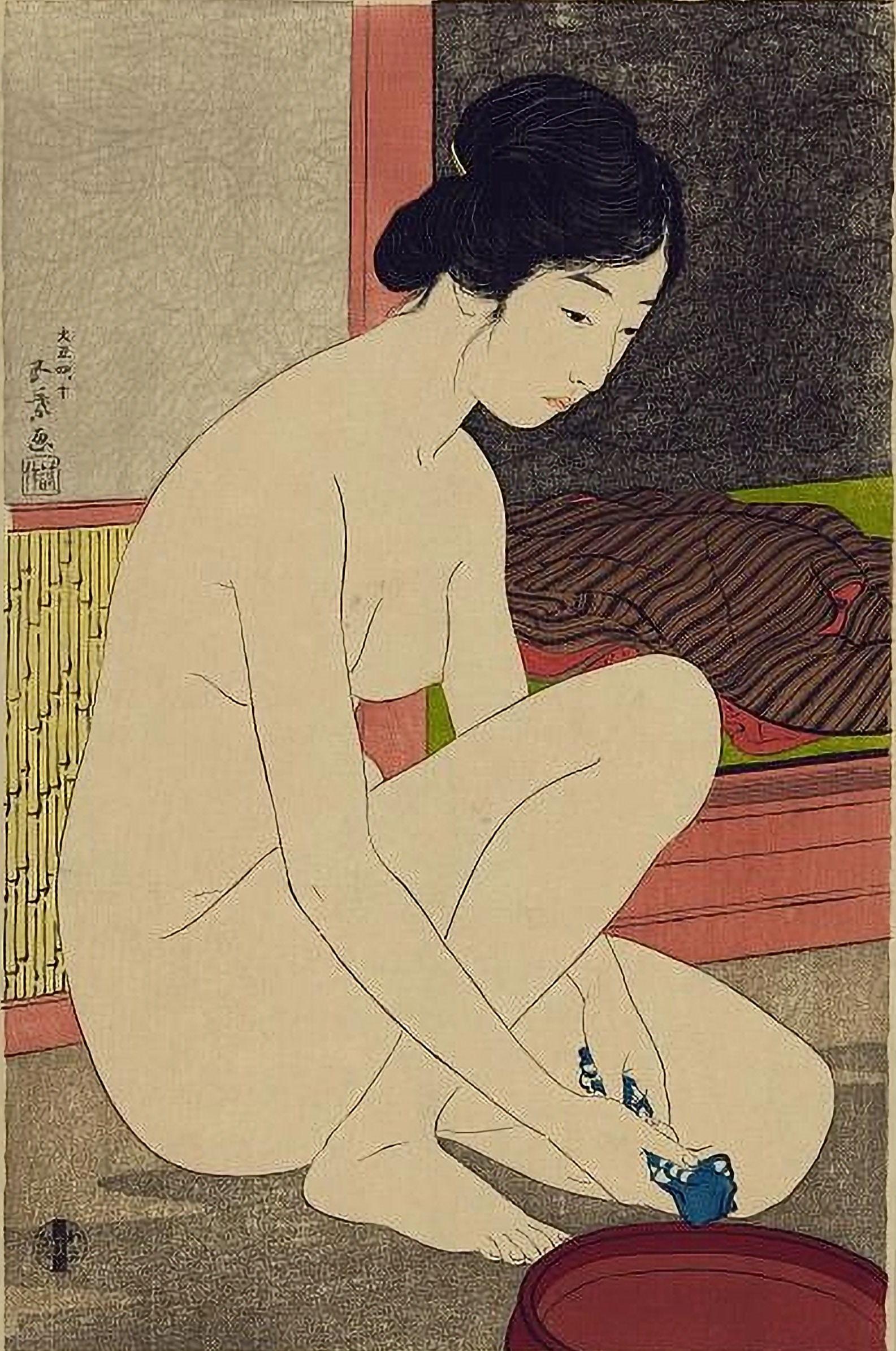 Woman after a bath