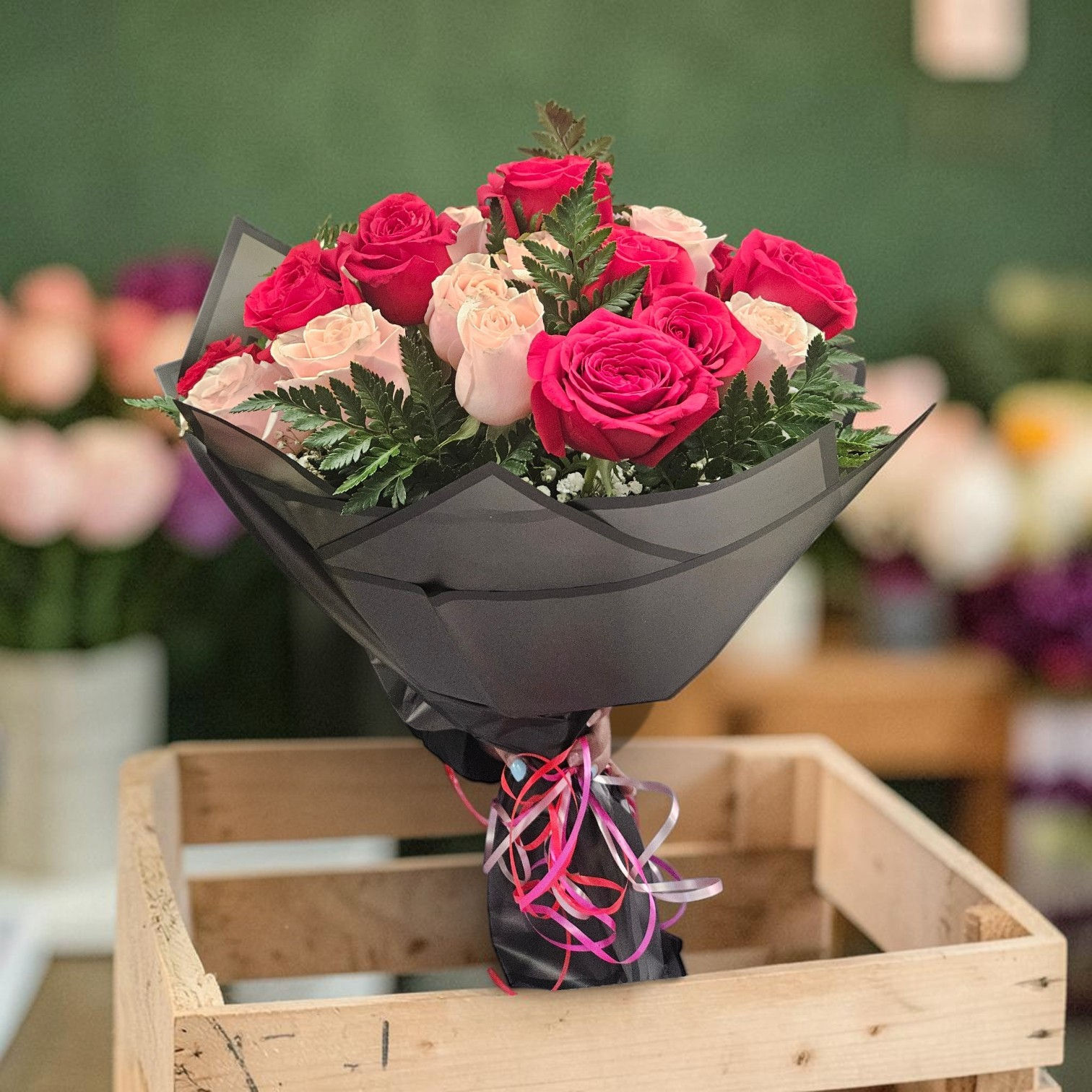 Two Dozen Roses Round Wrap