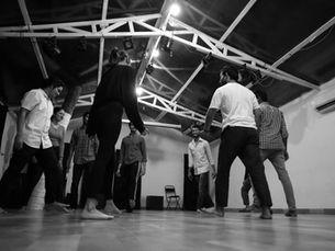 I always loved warm-ups as an actor, and now as a director, I love even more watching actors get ready for their day’s work or a performance. There’s something about that quiet, focused time before rehearsal begins—the way bodies wake up, voices open, and minds settle into the work. 