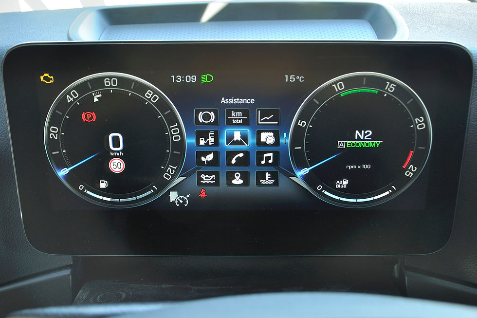 Számos információ megjeleníthető a műszerpanelen a kormánykerék bal küllőjének gombjai segítségével, és nemcsak egymás utáni léptetéssel, hanem egy grafikus menüből gyors eléréssel is.