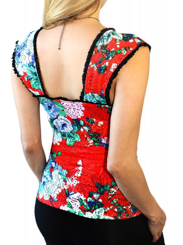 Thumbnail: Tokyo Cap sleeve pinup top