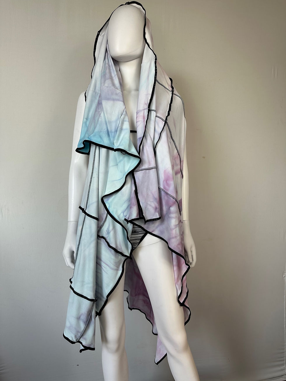 Thumbnail: Asymmetric Patchwork Convertible VEST  _01